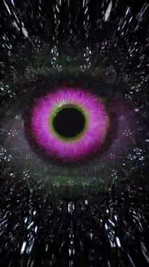 Göz lşığı Dalgalanması Kaleydoskop 'un içinde hipnotik hareketli arka plan dikey video