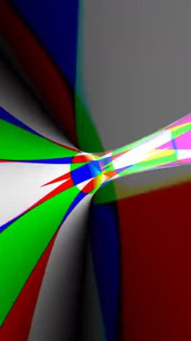 Renkli tünel dikey videosundan geçiliyor