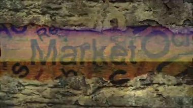 Pazar metni grunge kavram hatası efekti