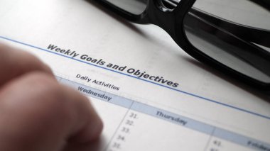 Finger tapping on goals and objectives