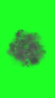 Yeşil ekran dikey videoda koyu duman