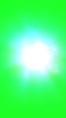 Parlak enerji desenleri ortaya çıkar ve canlı yeşil ekran dikey video karşısında canlı bir şekilde titreşir.