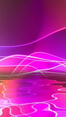 Renkli Işık Dalgaları Büyüleyici Bir Renk Su Yansıması Spektrumu Dikey Görünümü CanlandırmasıName