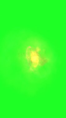 Yeşil ekran dikey video üzerindeki atom ışınları