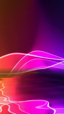 Renkli Işık Dalgaları Büyüleyici Bir Renk Su Yansıması Spektrumu Dikey Görünümü CanlandırmasıName