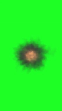 Yeşil ekran dikey video üzerinde koyu duman