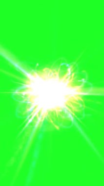 Yeşil ekran dikey video üzerindeki atom ışınları