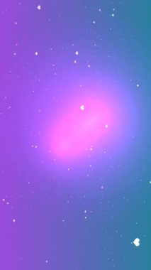 Kozmik Vibe dikey videosunda Yıldızlar ve Kalpler ile Renkli Soyut Gradyan