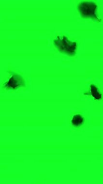 Yeşil ekran dikey video üzerine mürekkep sıçraması