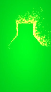 Yeşil ekran dikey video üzerinde soyut Ses Dalgası Görselleştirmesi