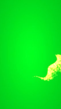 Parlak Yeşil ve Sarı Yıldız patlaması ve Parlayan Parçacıklar dikey arkaplan videosu