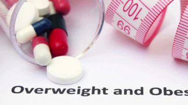 Kilolu ve obezite konsepti dolly shot