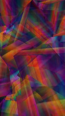Üstüste binen Şeffaf Geometrik Şekiller ve Parlak Renkler dikey videosunun Canlı Soyut Bileşimi