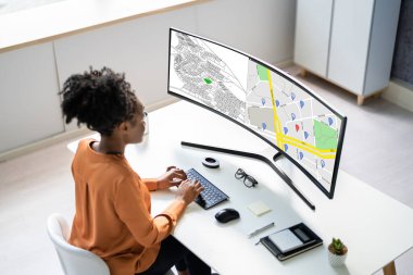 Kadastro arsa haritası. Bilgisayarda Proje Oluşturma