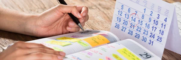 Calendario Calendario Agenda Planificación Cita Organizador — Foto de Stock