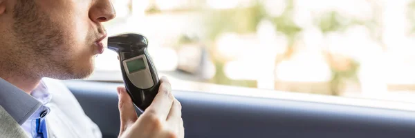 Дихаючий Алкогольний Тест Перевірка Дихання Автомобілі — стокове фото