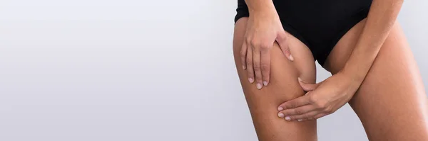 Lipoaspiração Celulite Tratamento Mulher Pele Abdominoplastia Massagem — Fotografia de Stock