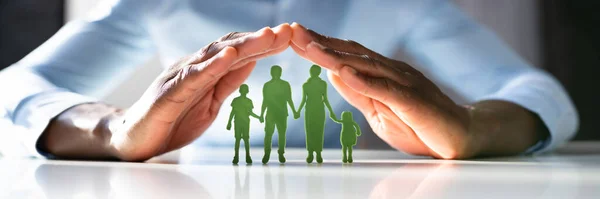 Family Healthcare Coverage Medical Insurance People Hands — Foto Stock