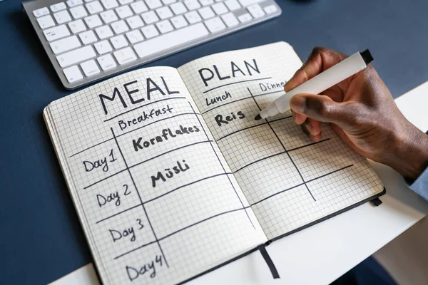 Plan Comidas Dieta Lista Objetivos Nutricionales —  Fotos de Stock