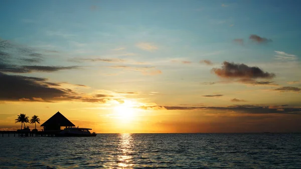 Νερό Timelapse Sunset Παραλία Ουρανός Και Θάλασσα Φύση — Φωτογραφία Αρχείου