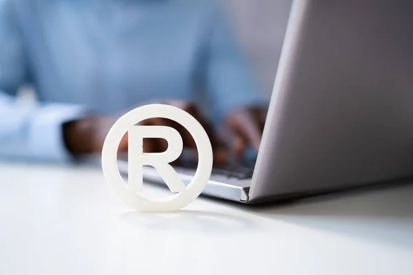 Urheberrecht Symbol Protection Sign Marke Und Logo Registrieren — Stockfoto