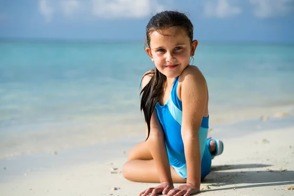 Παιδική Ηλικία Παραλία Διακοπές Παιδικό Ταξίδι Διακοπών — Φωτογραφία Αρχείου