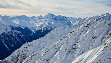 Austria Paznaun Rocky Mountains Landscape With Snow clipart