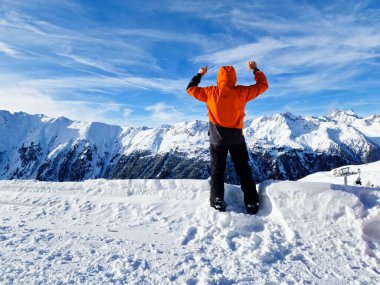 Winter Snow Adventure And Sport Hike. Travel Landscape