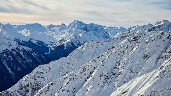 Austria Paznaun Rocky Mountains Landscape Snow — Fotografia de Stock