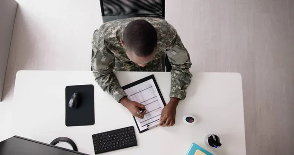 Military Student Education Army Soldier Veteran College — Stock Photo, Image