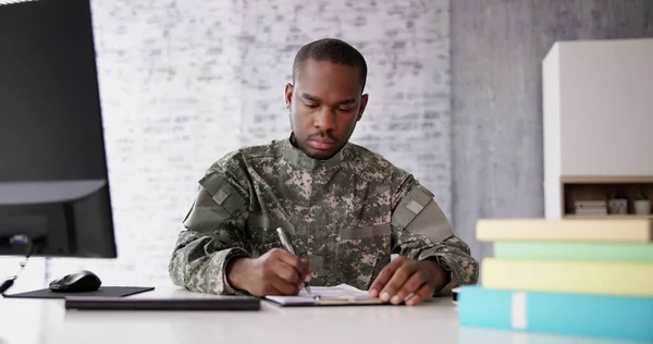 Military Student Education. Army Soldier Veteran In College