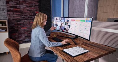 Çevrimiçi Uzaktan Görüntü Konferansı Webinar Toplantı Çağrısı