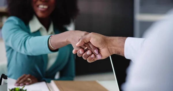 Staffing Interview Office Law Recruiter Meeting Handshake — Stock Photo, Image