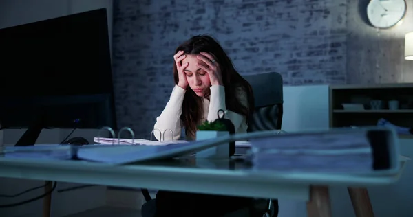 Stressed Tax Advisor With Headache. Sad Accountant