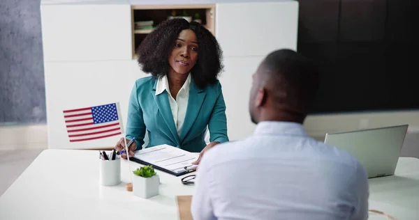 Immigration Application Consular Visa Interview — Stock Photo, Image