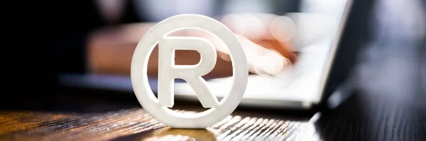 Tanda Perlindungan Simbol Hak Cipta Register Trademark Logo — Stok Foto