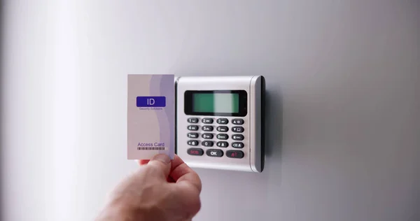 Rfid Security Card Swipe Apartment Door System — Stock Photo, Image