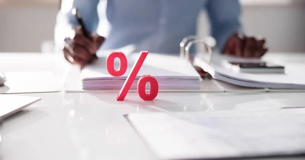 Cálculo Percentagem Imposto Sobre Iva Desconto Factura — Fotografia de Stock