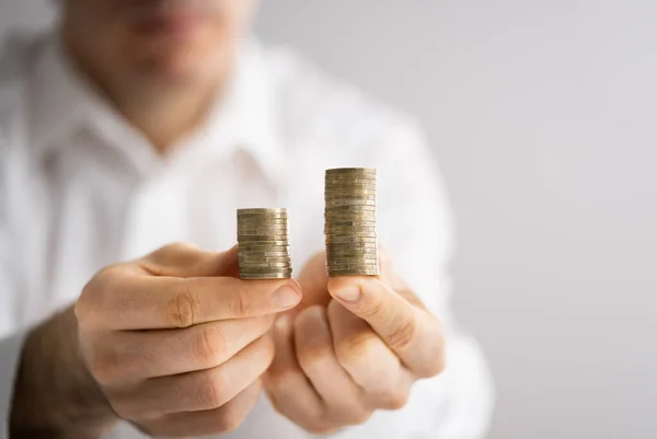Confronta Salario Money Gap Parità Retribuzione — Foto Stock