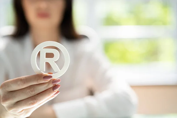 Register Trademark Copyright Symbol Logo Rights Protection — Stock Photo, Image