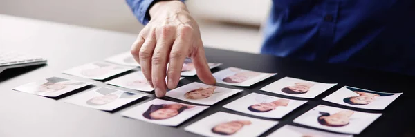 Businesspeople Hand Selecting Candidate Portrait Photo Hiring Job — Stock Photo, Image