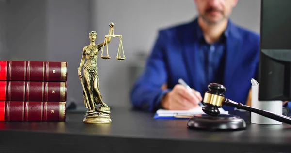 Contract Document Attorney Desk Law Justice Court — Stock Photo, Image