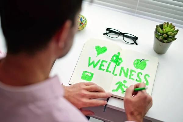 Corporate Body Mind Wellness Koncepce Zdravého Životního Stylu — Stock fotografie