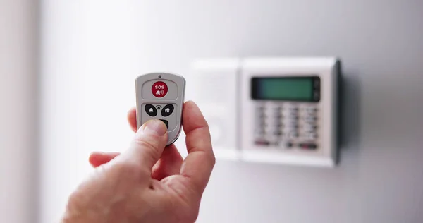 Security Alarm Keypad Person Arming System Remote Controller — Stock Photo, Image
