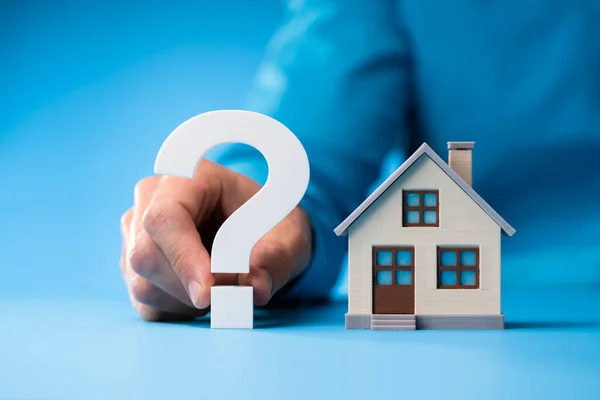 Fastighetshus Fråga Mark Och Förvirring Hypotekslån — Stockfoto