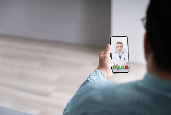 Doctor Telemedicine Video Conference Consult Call Chat — Stock Photo, Image