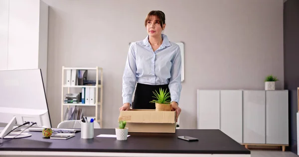 Resign Job Fired Employee Moving Out Office — Stock Photo, Image