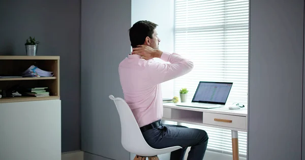 Ergonomic Chair Posture Workstation Computer Shoulder Pain — Stock Photo, Image