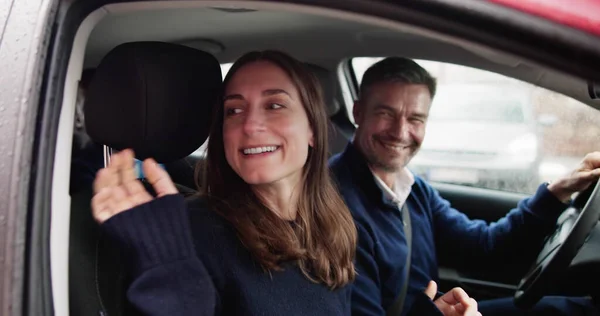 Carpool Ride Share Car Service App People —  Fotos de Stock