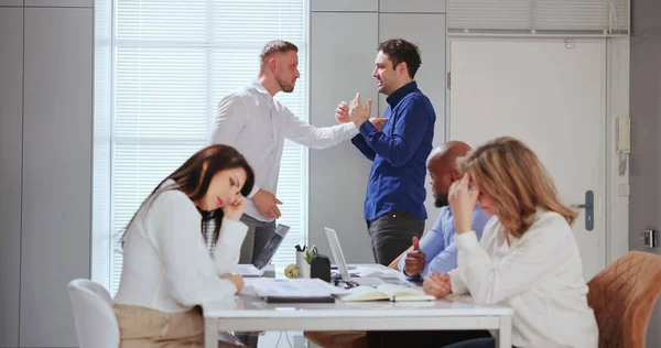 Angry Dominant Colleague Bullying Person Workplace — Stock Photo, Image